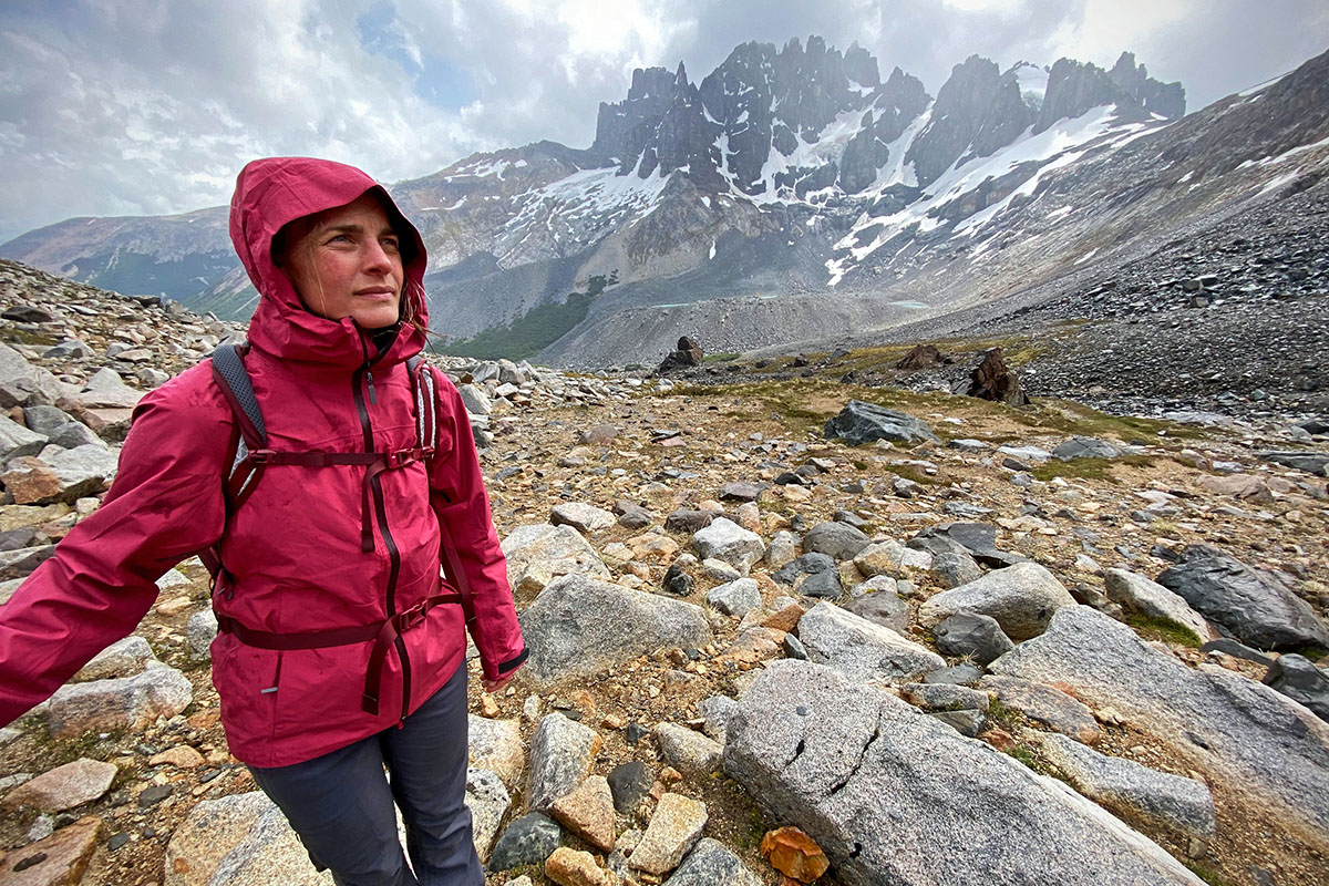 Black Diamond Liquid Point rain jacket (hiking in Patagonia)